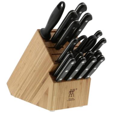 Imagem de Conjunto de Facas com Afiador Embutido e Bloco de Bancada 18 Peças, ZWILLING 31668 018, Preto