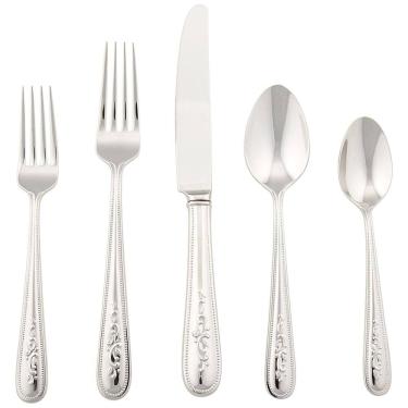 Imagem de Conjunto de Talheres, Sofisticação e Durabilidade para Sua Casa com 5 Peças e Material de Aço Inoxidável, LENOX Opal Innocence 785121