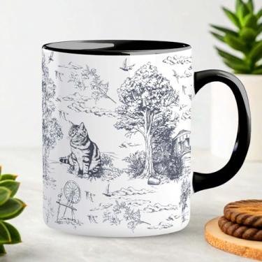 Imagem de RVEAFA Caneca de gato 473 ml xícara de chá de café de cerâmica fofa para mulheres, presente engraçado para amantes de gatos para o Natal, aniversário, inauguração de casa - presentes para ela, mãe