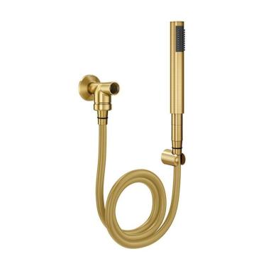 Imagem de Ducha Manual com Desviador Docol 934272 Ouro Escovado 1,80m