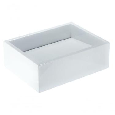 Imagem de Cuba De Apoio Banheiro Quartzo Pedra 40x30cm Branco Standard