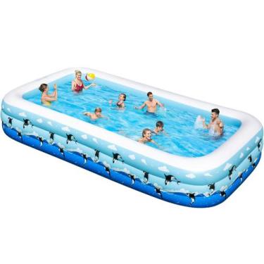Imagem de Piscina inflável Bailinghai Extra Large 744L para crianças e adultos