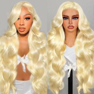 Imagem de Peruca TYUKY Blonde Human Hair 613 Body Wave 20" com renda HD