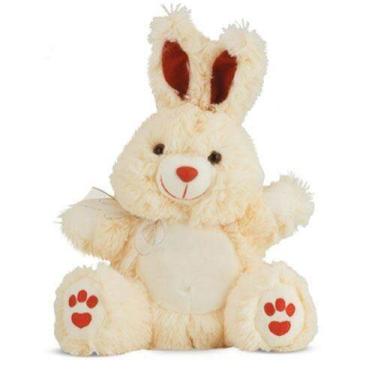 Imagem de Coelho de Pelúcia Gotoso Creme 32 cm Antialérgico - CTX