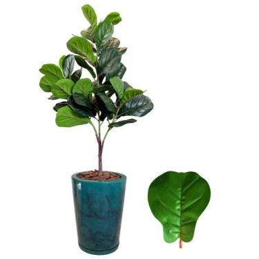 Imagem de Fícus Lyrata Planta Artificial Com Vaso Completo Cores - Flor Imp
