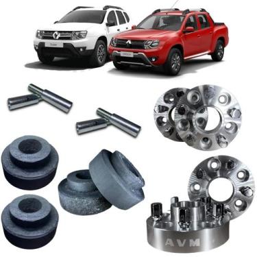 Imagem de Kit Elevação Completa +Espaçador/Alargador Roda Duster Oroch - AVM