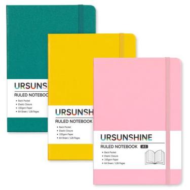 Imagem de Caderno URSUNSHINE Ruled A5 128 páginas 100 g/m², pacote com 3 bolsos
