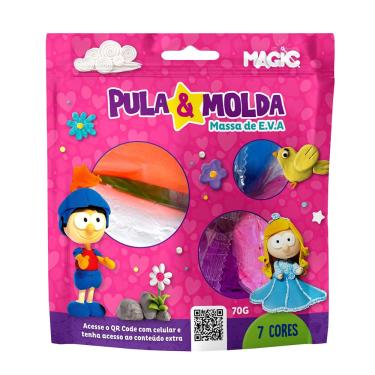 Imagem de Massa de Modelar EVA Magic Kids Princesas 7 Cores - Item Sortido