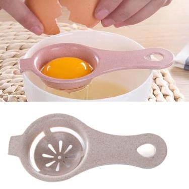 Imagem de Separador de ovos, separador de gema de ovo e clara de ovo, ferramenta de cozinha para padaria, separador de filtro de ovos, cáqui