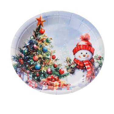 Imagem de Prato Descartável Sobremesa Natal Papel 18Cm 10 Unidades (Arvore de Natal)