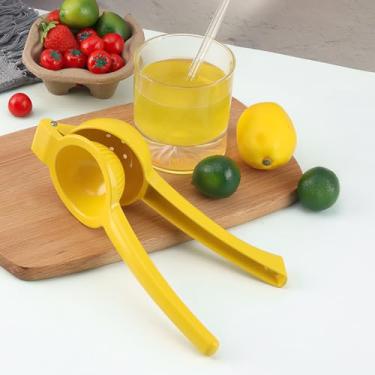 Imagem de Espremedor de limão de metal portátil espremedor de limão fácil de usar espremedor de frutas cítricas prensa manual, pequeno