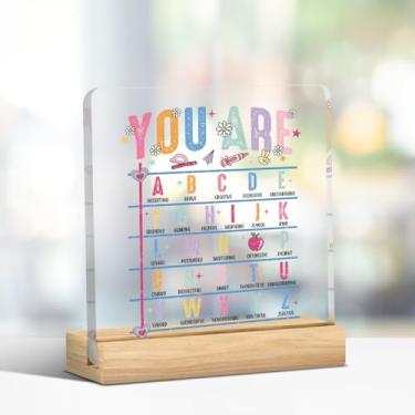 Imagem de Presentes de agradecimento de professores para mulheres e homens presentes de dia do professor acrílico placa de decoração de mesa para escritório em casa acrílico 10 x 10 cm