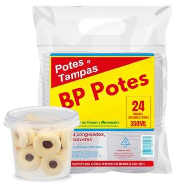 Imagem de Pote Descartavél BP Potes Redondo com Tampa 350ml Bolos Sorvetes (24 Unidades)
