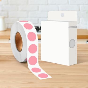 Imagem de Adesivo redondo de 1/2 polegada com código de cores, 1000 adesivos de rolo de pontos, etiquetas de círculo rosa para escritório, casa
