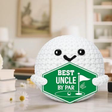 Imagem de Presentes de tio da sobrinha, presentes de aniversário e Natal para meus melhores tios favoritos - Presente engraçado feito à mão para decoração de bola de golfe de crochê