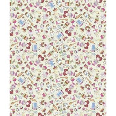 Imagem de Tecido Tricoline Digital para Cozinha Infantil - Dohler - 50 cm x 150 