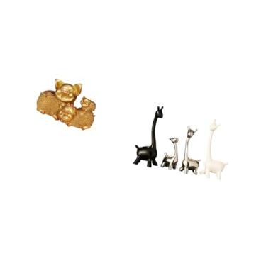 Imagem de Fenteer Estatueta de Animal Moderna em Resina E Cerâmica, Ornamento Criativo para Mesa, Estante de Entrada, Mesa, Centro de Mesa, Decoração de Quarto E Escrit