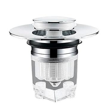 Imagem de Ferramenta de banheiro com núcleo de mola para lavatório, filtro de drenagem de lavatório, filtro de drenagem, coletor de cabelo