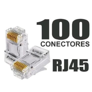 Imagem de TERMINAL DE REDE - CONECTOR RJ45 P/CABO LAN 8x8 CAT5E 5+ C/100un - MS 