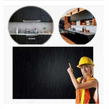 Imagem de Papel De Parede Pvc Marmorizado Preto 45cm X 5m