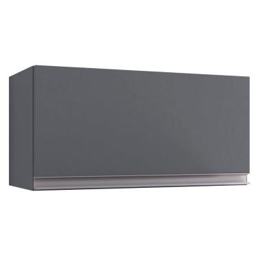 Imagem de Armário Aéreo Geladeira Cozinha Andréia 60cm 01 Porta Cinza Escuro - Desk Design