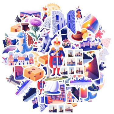 Imagem de 50 peças Escócia Natureza Cultura Arquitetura Animais Papelaria Adesivos Materiais Escolares Divertidos Adesivos para Notebook Bagagem Celular Copo Guitarra Laptop Capacete Skate