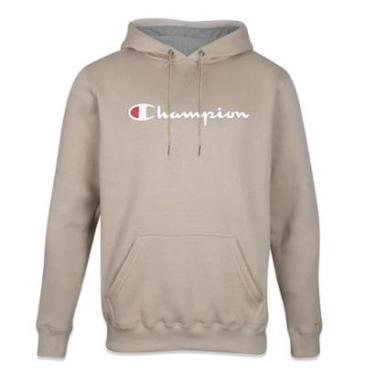 Imagem de Moletom Champion Felpado c Capuz Logo Script Ink Cinza-Masculino