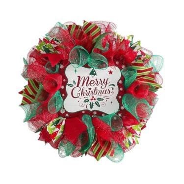 Imagem de Lilihuimaoyi Guirlanda de Natal para Porta de Entrada, Decoração Natalina, Guirlanda Artificial para Escritório No Natal.