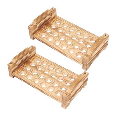 Imagem de Ｂｅｓｇａ Suporte de Madeira para Ovos de Codorna (2 Peças) com Alça, Organizador E Expositor para Freezer, Ou Armário.