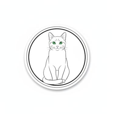 Imagem de Adesivo Decorativo para Carro e Moto, Modelo Gatinho (Adesivo58)