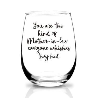 Imagem de LUKGOSHP Presentes para namorados, mãe, presente de Natal para sogra, aniversário, dia das mães, presente de agradecimento para mãe de parceiro, taça de vinho de 425 g