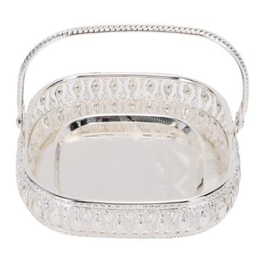 Imagem de Yunseity Fruteira Em Metal Estilo Europeu Com alça. Organizador Elegante para Decoração de Mesa de Jantar de Cozinha