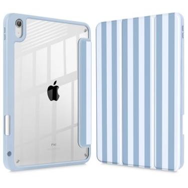 Imagem de Tuiklol Capa para iPad de 11 polegadas (chip A16) 2025 geração 11ª / iPad 11 polegadas 2022 10ª geração, porta-lápis embutido com capa à prova de choque, capa traseira transparente transparente