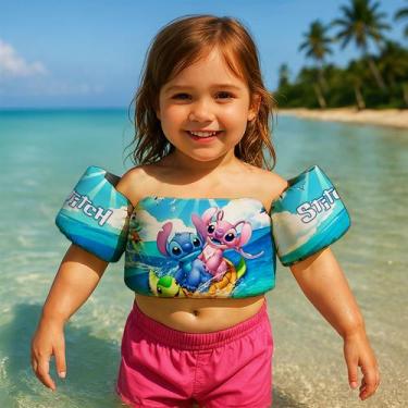 Imagem de Boia de Braço Colete Infantil para Nadar Praia Piscina Estampa Alien A