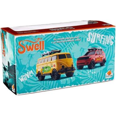 Imagem de Perua Kombi De Brinquedo Com Prancha Swell - Orange Toys