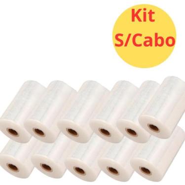 Imagem de 40 Rolos Filme Stretch 10 Cm (100mm) Embala Tudo 120 Metros - Tutti Su