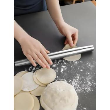 Imagem de Generic Rolo de massa de aço inoxidável de 32,8 cm, prata