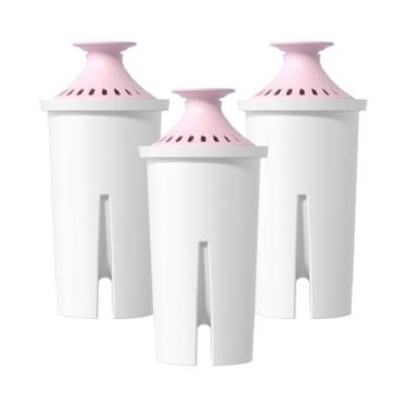 Imagem de Overbest Filtro de água de jarra de magnésio, substituição para jarras e dispensadores Brita, Brita Classic 35557, OB03, Mavea 107007 e Amazon Basics jarra de 10 xícaras, inclui 3 filtros