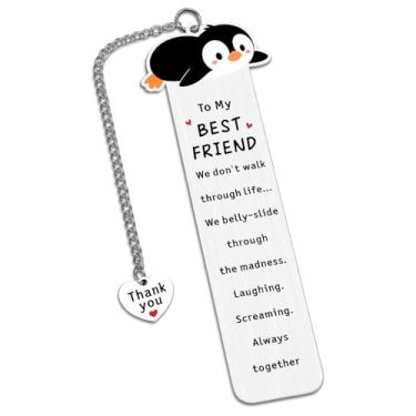 Imagem de Marcadores de livro de Natal para mulheres, amantes de livros, meias de Natal para adolescentes, melhor amiga, presente de aniversário, amizade, elefante branco, longa distância, marcas de livro para