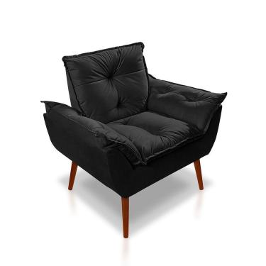 Imagem de Poltrona Opala Luxo Suede Preto