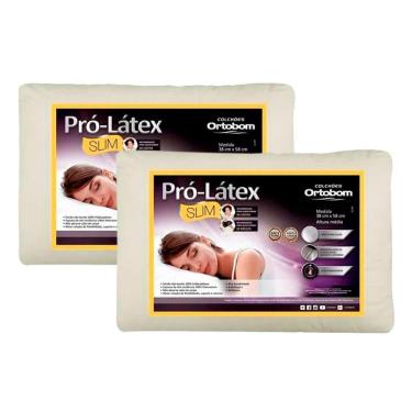 Imagem de Travesseiro Látex Slim 2 Unidades P/fronha 38x58cm (tamanho 38x58) - Ortobom