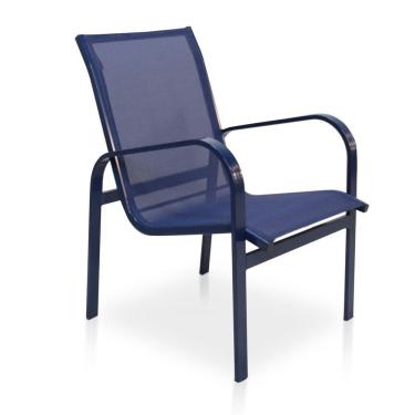 Imagem de Cadeira Em Tela Sling Com Estrutura Azul