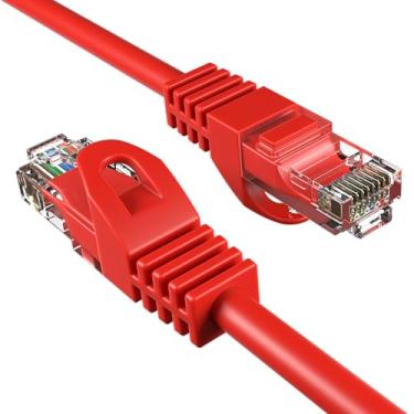 Imagem de Cabo de patch RJ45 Ethernet para Xbox PC Modem PS4 da Cat6 (3FT - 200FT) vermelho verde rede Roteador, Vermelho, 3FT