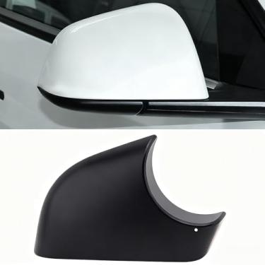 Imagem de Capa inferior espelhada para Tesla Model Y Model 3 2018-2024, substituição de reparo da tampa inferior do espelho retrovisor esquerdo e direito, compatível com Tesla Model Y (lado esquerdo