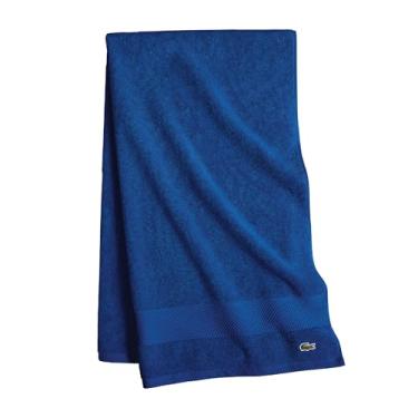 Imagem de Lacoste Heritage Lençol de banho 100% algodão Supima, azul surf, 89 cm x 178 cm – Altamente absorvente e de secagem rápida, toalha de banho super macia premium, essencial para banheiro, presente para