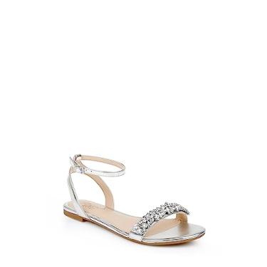 Imagem de Jewel Badgley Mischka Sapatilhas minimalistas adornadas com cristal Ohara, Prata, 37