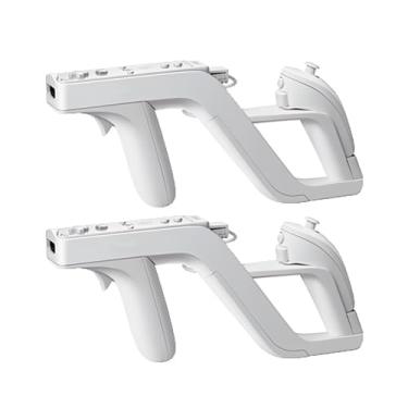 Imagem de KUJOBUY Zapper Light Gun Attachment Compatible for Nintendo Wii Remote Nunchuk Wireless Links Remote Controller Shoot Games Wii u Zapper Gun Shooting Game Nintendo Hunting Guns for Wii Gamepad