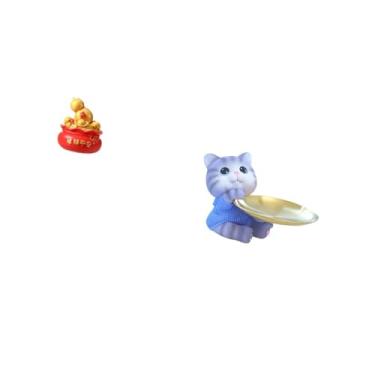 Imagem de Fenteer Estatueta de Gato Do Festival, Ornamento, Resina, Arte, Artesanato, Estátua de Cornucópia, Decoração Moderna para Casa, Presente para Quarto,