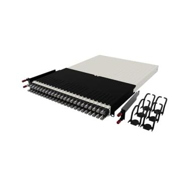 Imagem de Patchbox ONE 30 RU Cat.6a - Patch Panel de 24 portas com sistema de gerenciamento de cabos retráteis para racks de 48.3 cm, inclui cabos planos de 10 GB e cassetes, fácil configuração de rede e