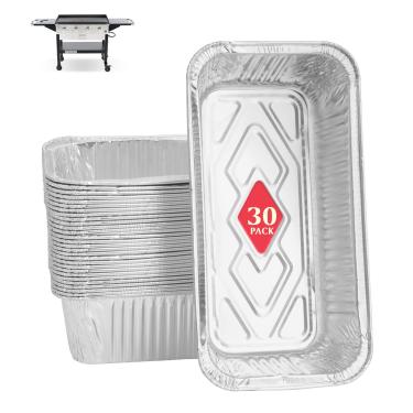 Imagem de Pacote com 30 forros de bandeja de graxa para membros Mark Griddle G70302-1, 980368270, G70301-1, 990001978, forro de bandeja de gotejamento de alumínio para membros Mark 4 Burner & Pro-Series 5
